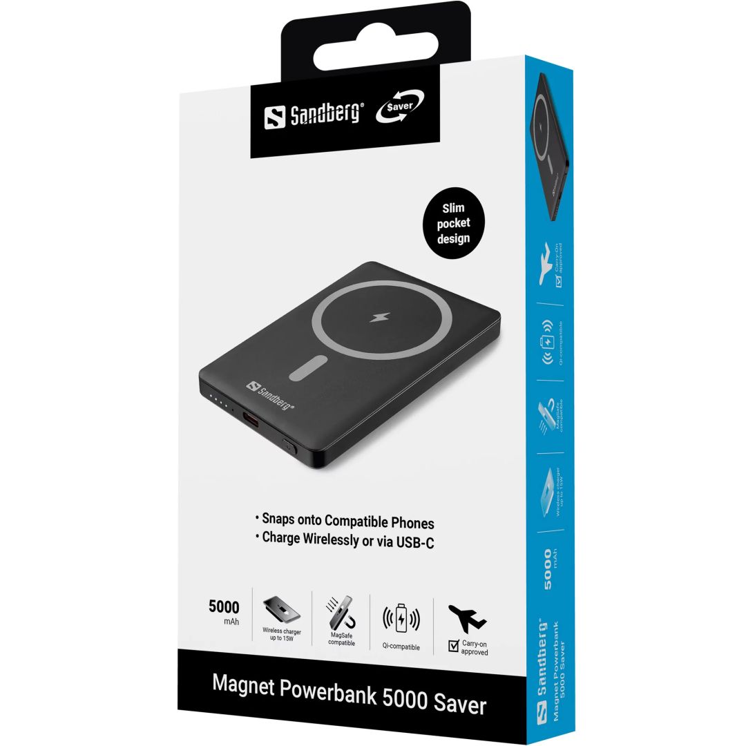 Sandberg Magnet 5000 Saver 5000mAh PowerBank Black