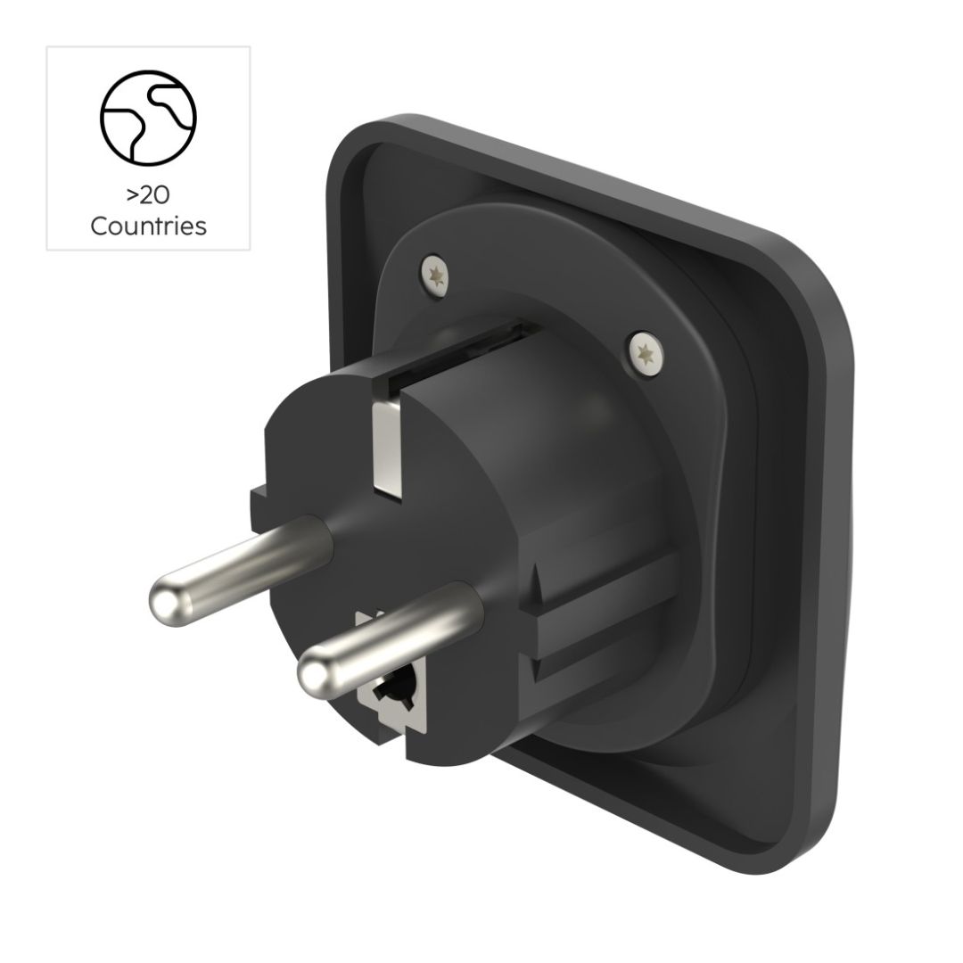 Hama EU átalakító utazó adapter Black
