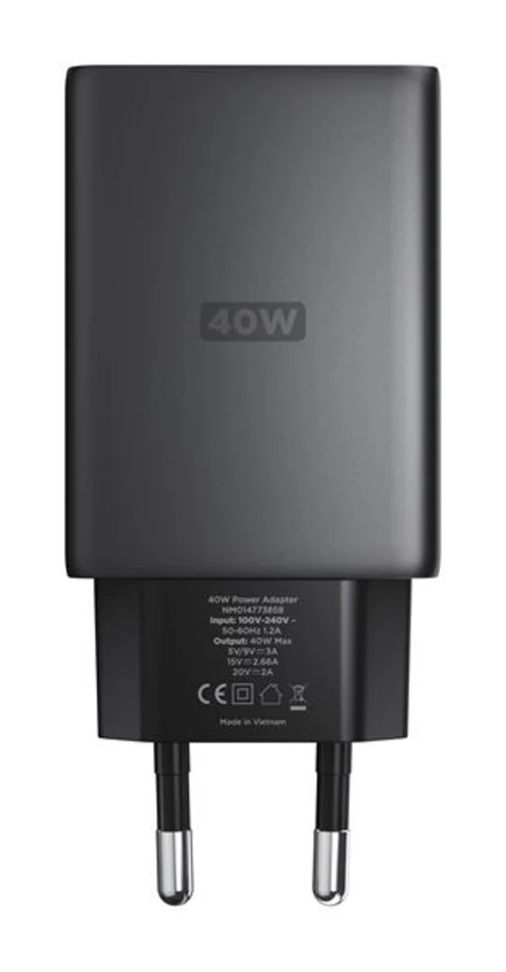 Nomad USB-C Slim Adapter 40W Carbid EU