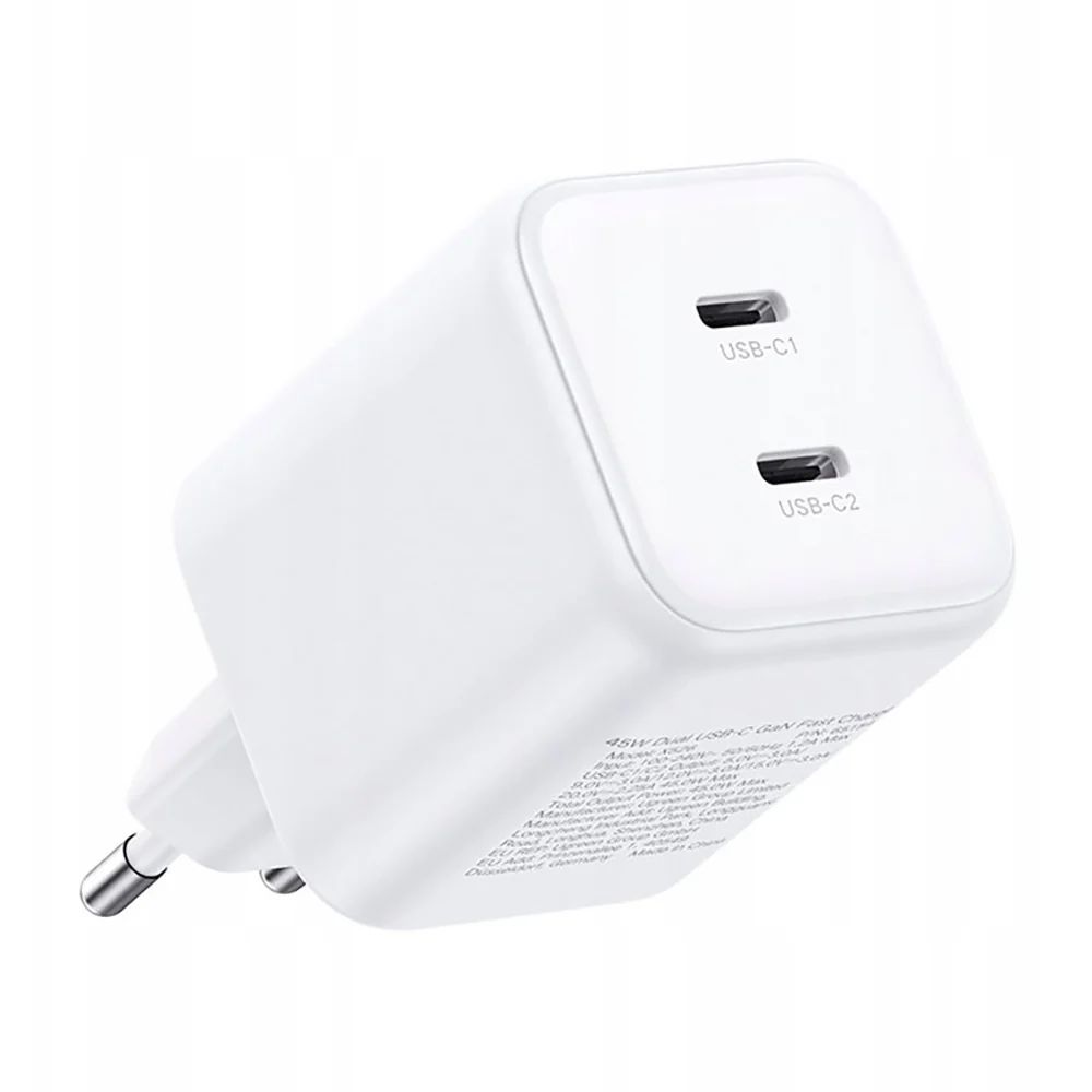 UGREEN Dual Network charger 45W 2x USB-C PD 3.0 GaN White
