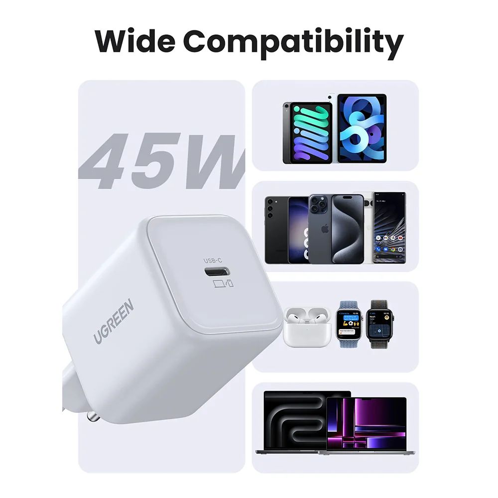 UGREEN Network charger 45W USB-C PD 3.0 GaN White