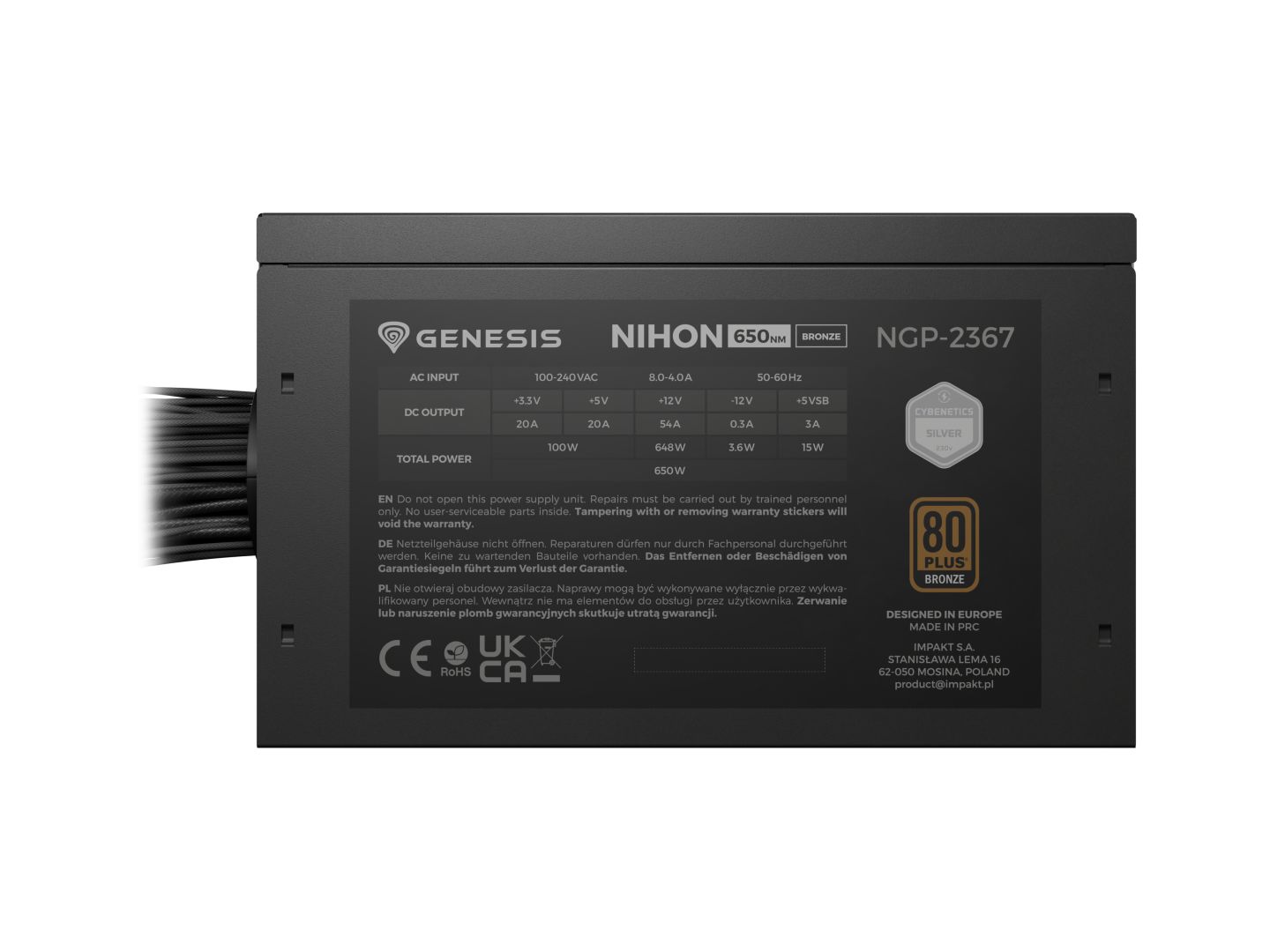 Genesis 650W 80+ Bronze Nihon
