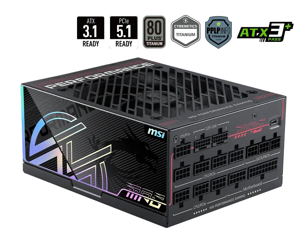 Msi 1300W 80+ Titanium MPG Ai1300TS PCIE5