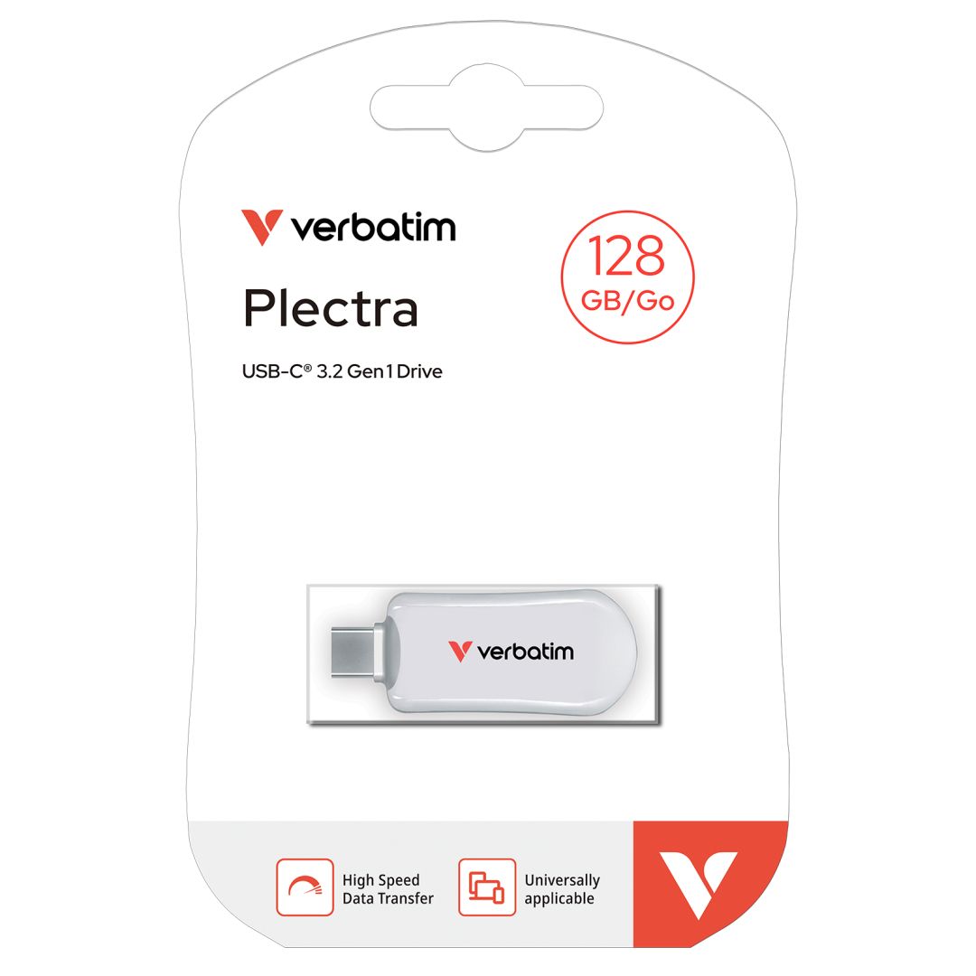 Verbatim 128GB Plectra USB3.2 White