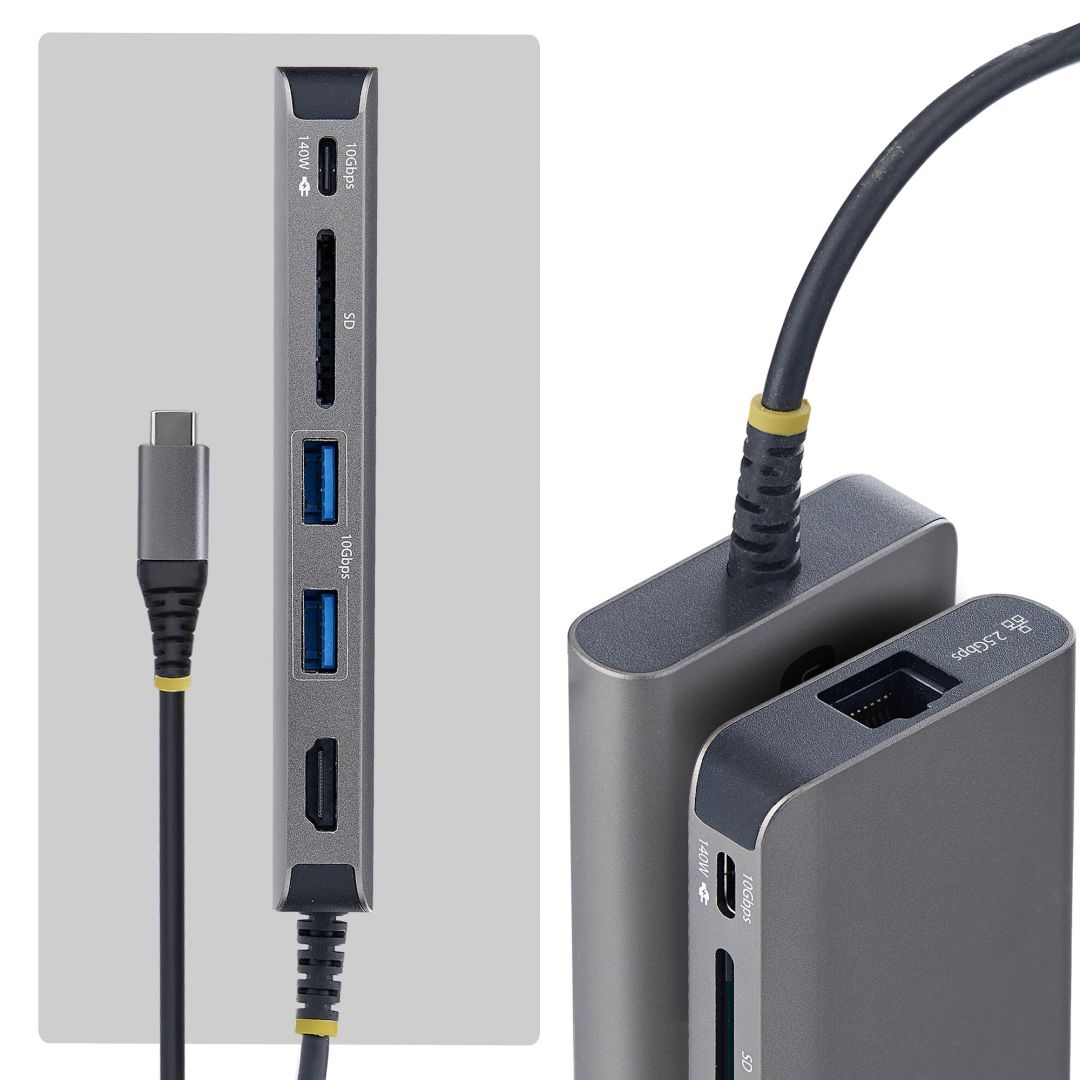 Startech 6-Port USB-C Multiport Adapter Black