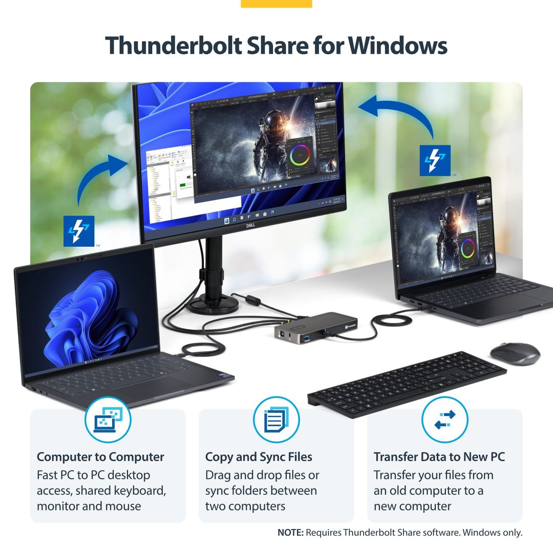 Startech 4-Port Thunderbolt 5 Hub Black