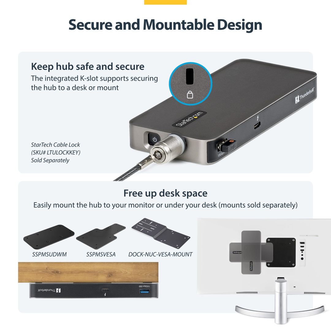Startech 4-Port Thunderbolt 5 Hub Black
