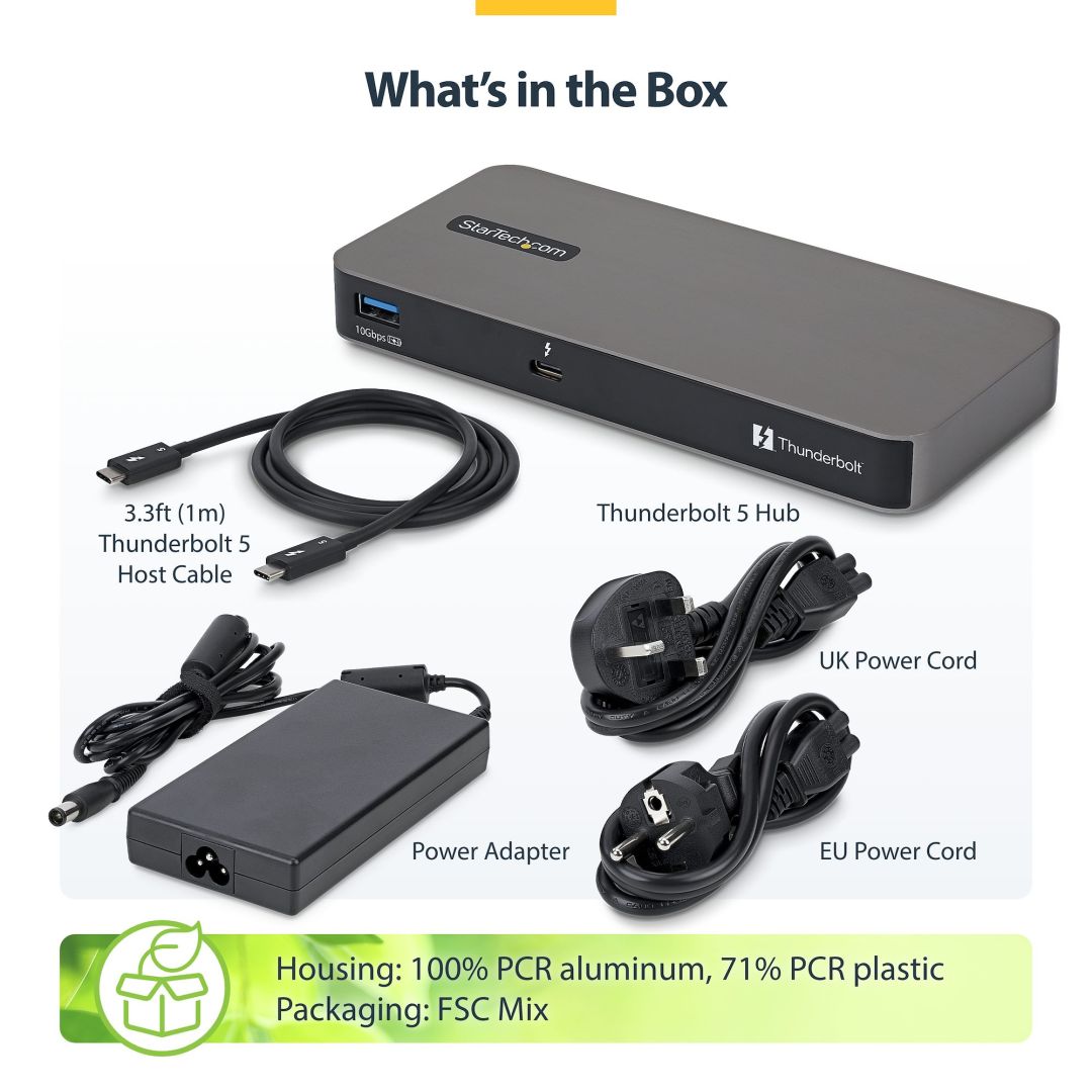 Startech 4-Port Thunderbolt 5 Hub Black