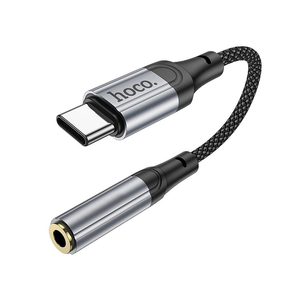 Hoco AUX Type C - Jack 3,5 mm LS36 adapter cable 0,12m Black