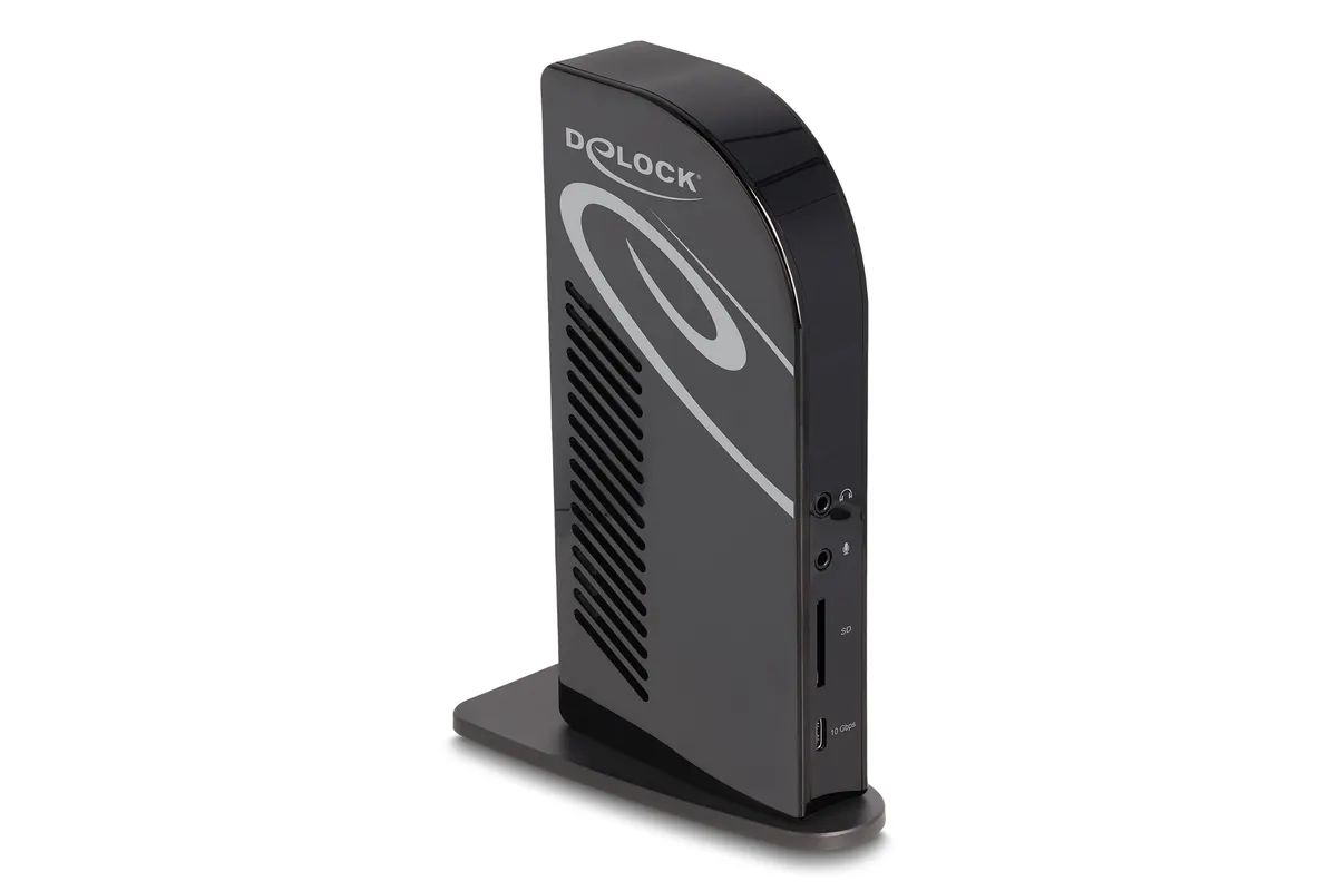 DeLock USB Type-C Triple Display Docking Station with DisplayLink Black