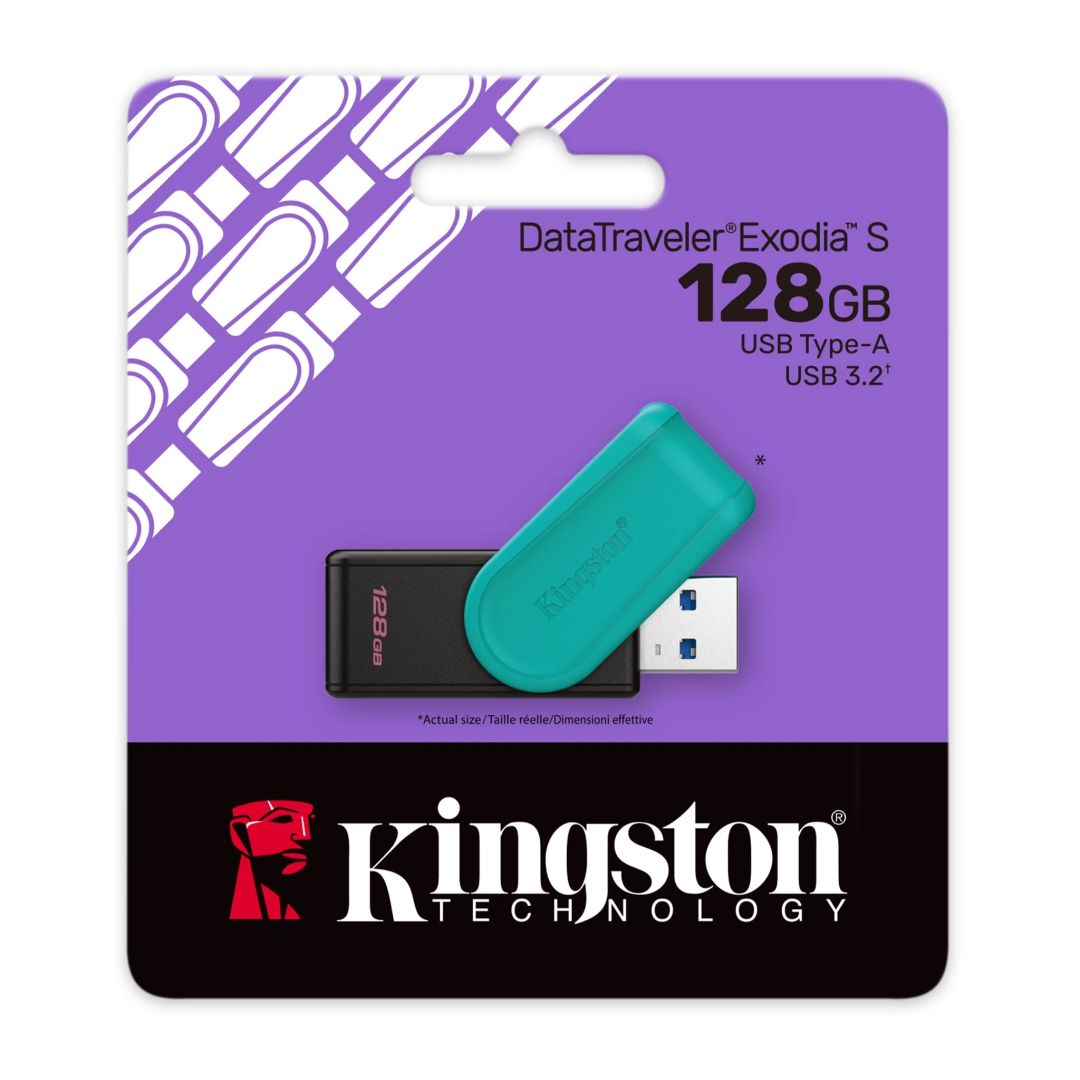 Kingston 128GB DataTraveler Exodia S USB3.2 Black/Turquoise