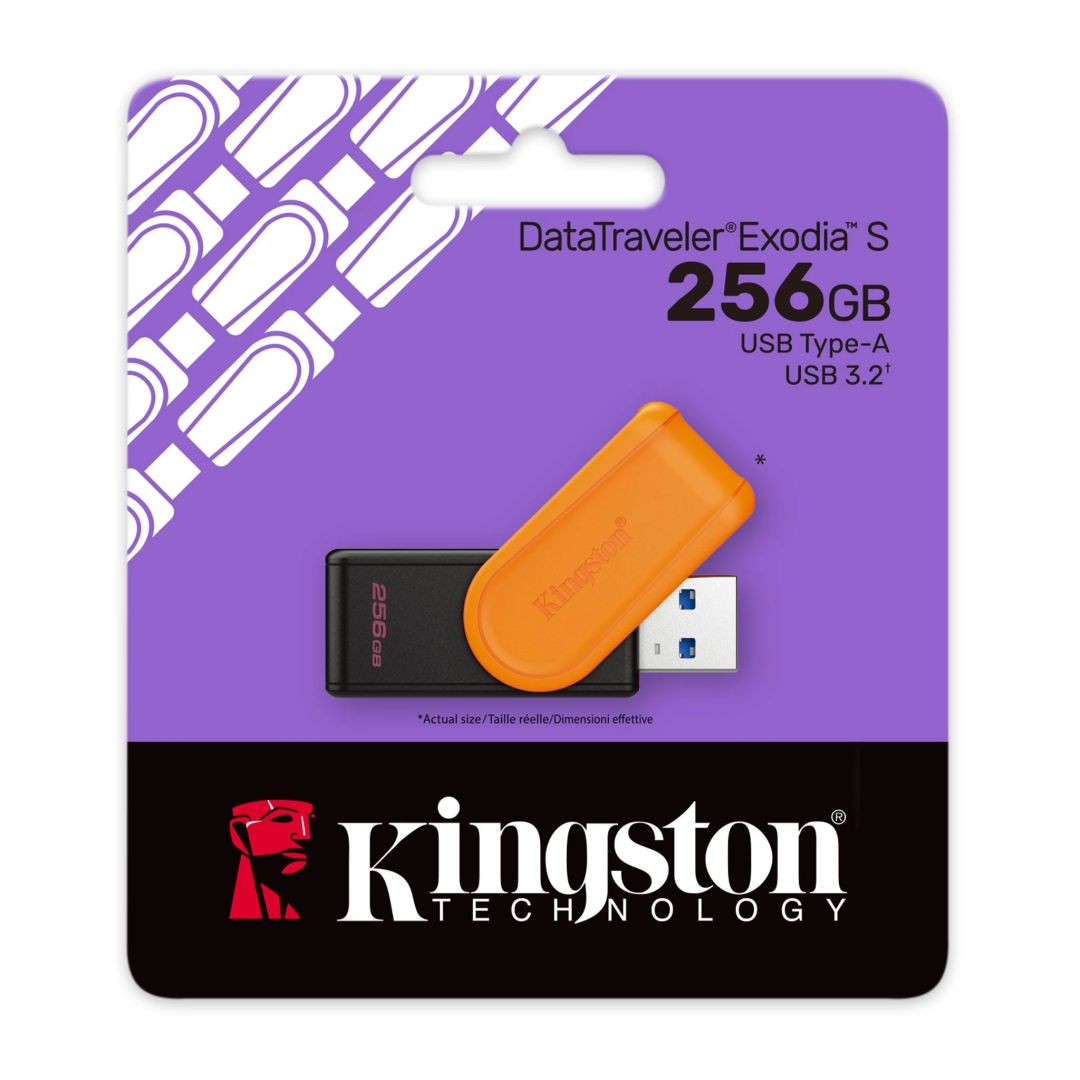 Kingston 256GB DataTraveler Exodia S USB3.2 Black/Orange