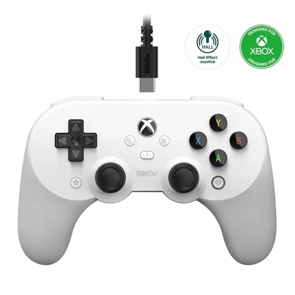 8BitDo Pro 2 Wired Gamepad White