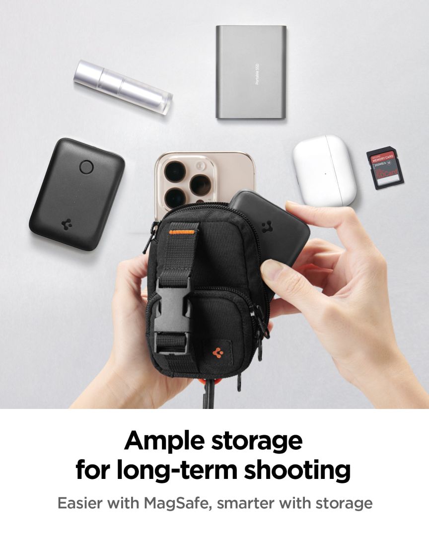 Nomad Spigen Portable Organizer Pouch SnapZip MagSafe, black