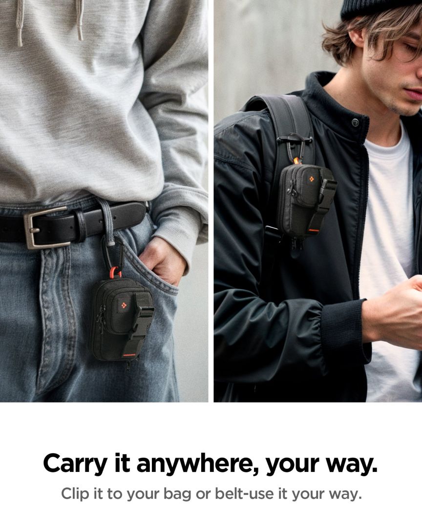 Nomad Spigen Portable Organizer Pouch SnapZip MagSafe, black