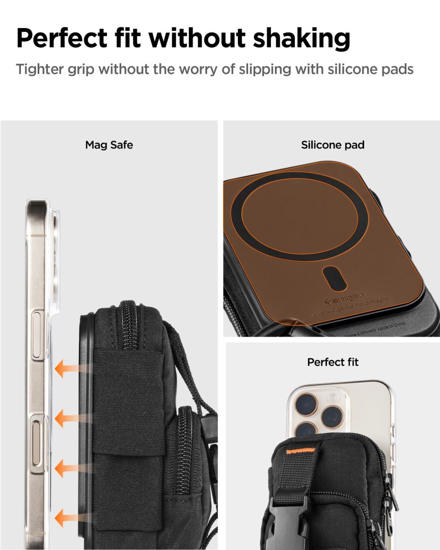Nomad Spigen Portable Organizer Pouch SnapZip MagSafe, black