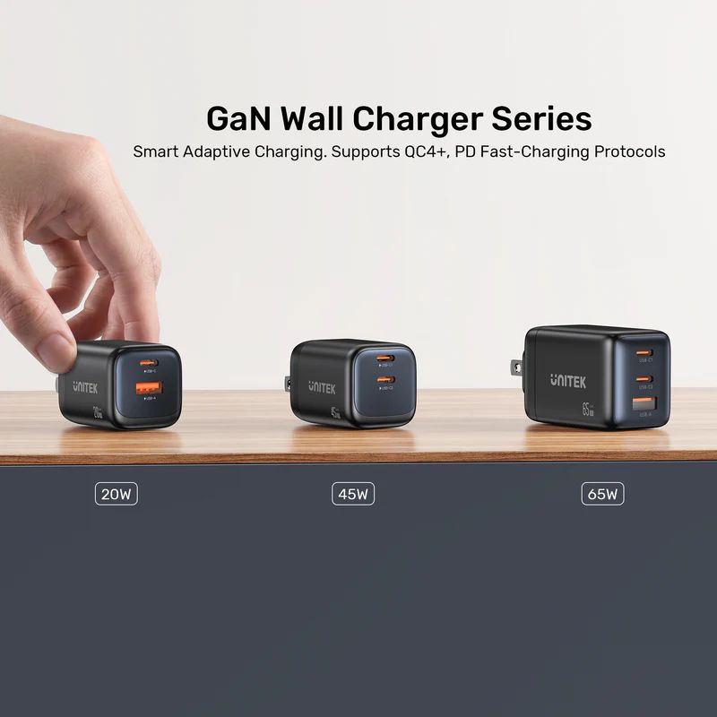 Unitek Zeno 20W Dual-Port Gan Wall Charger EU Black