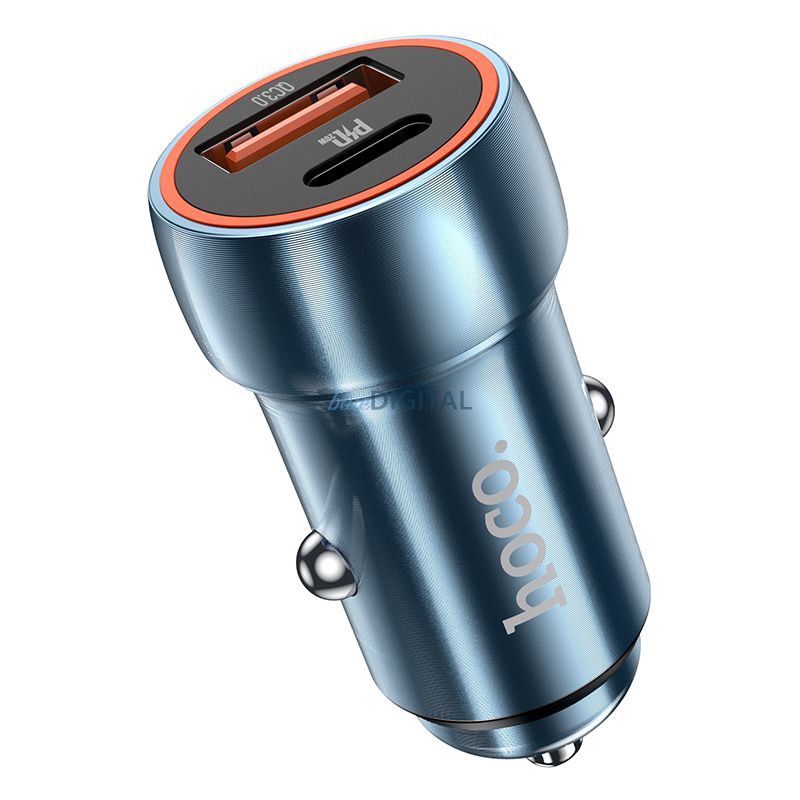 Hoco Z46A 1C1A PD QC3.0 3A 20W car charger Blue