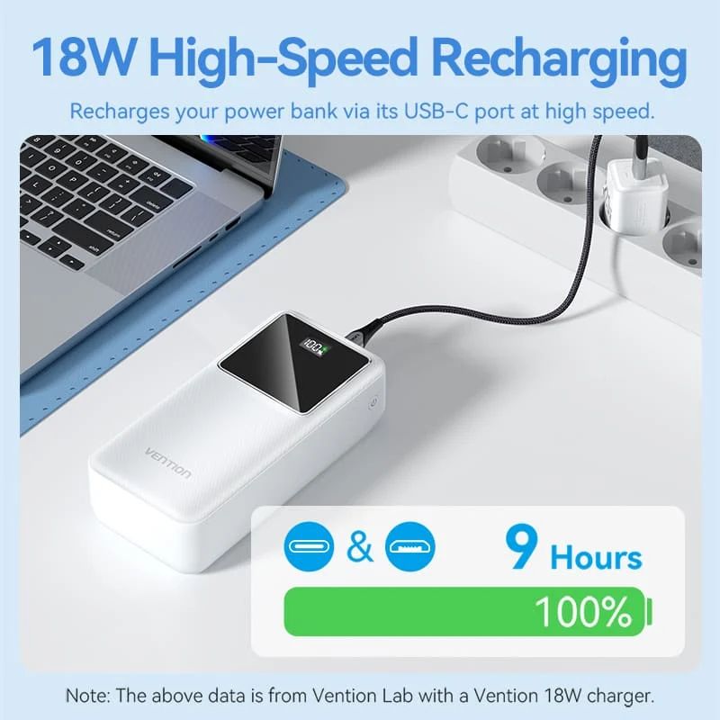 Vention FHMB0 30000mah PowerBank Black