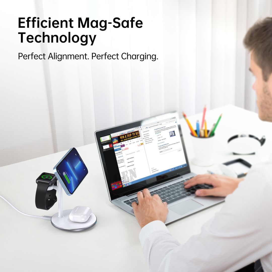 Choetech  T585-F 3in1 Wireless Charger White