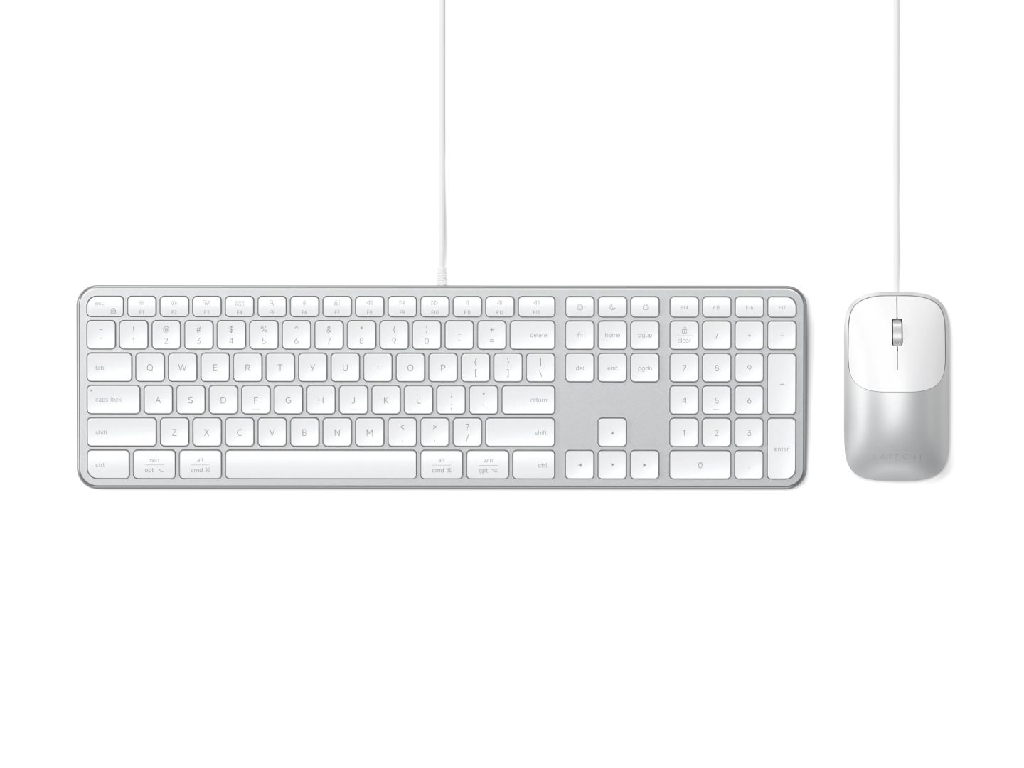 Satechi Slim CLX3 Wired Keyboard Combo US Silver
