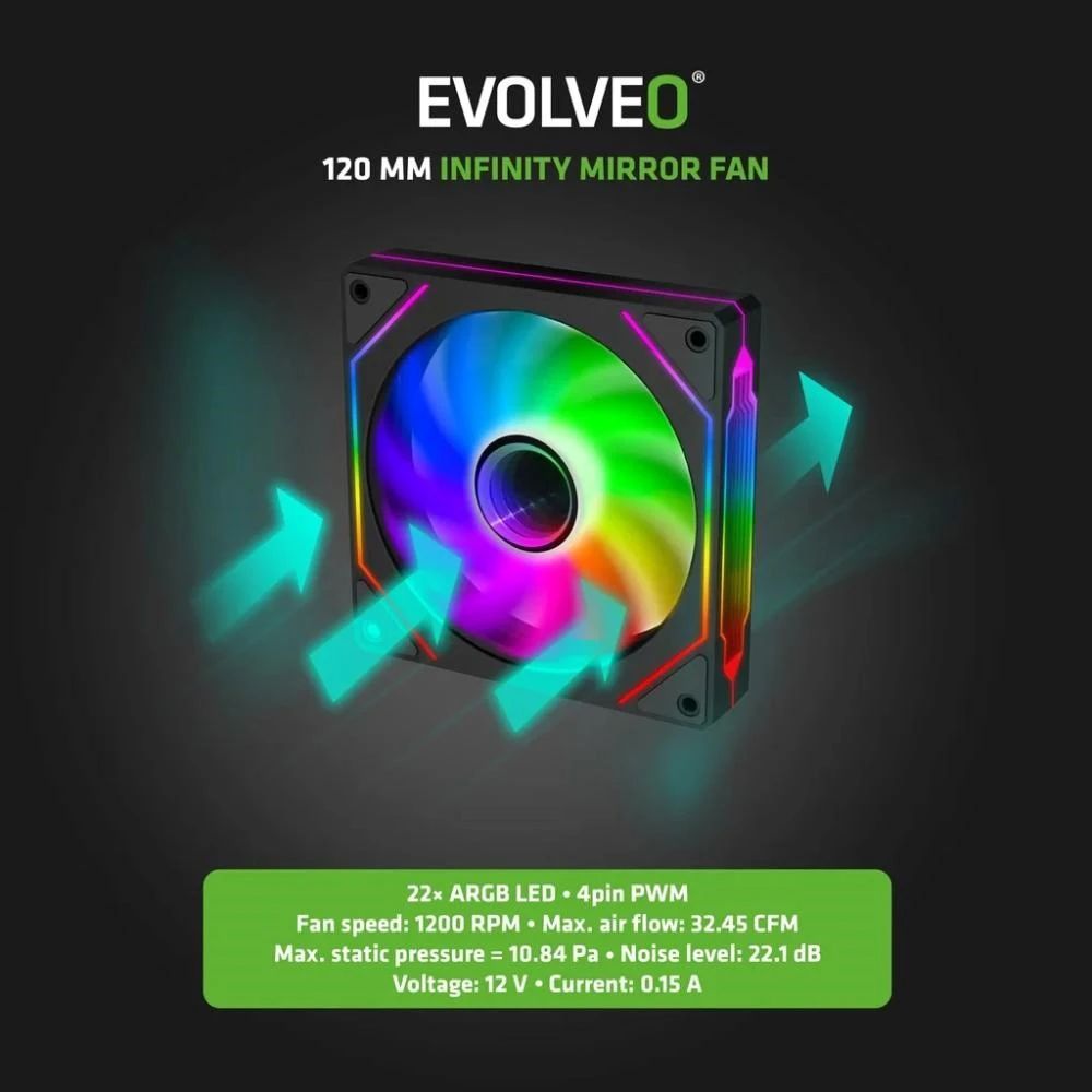 Evolveo 120UX ARGB Black