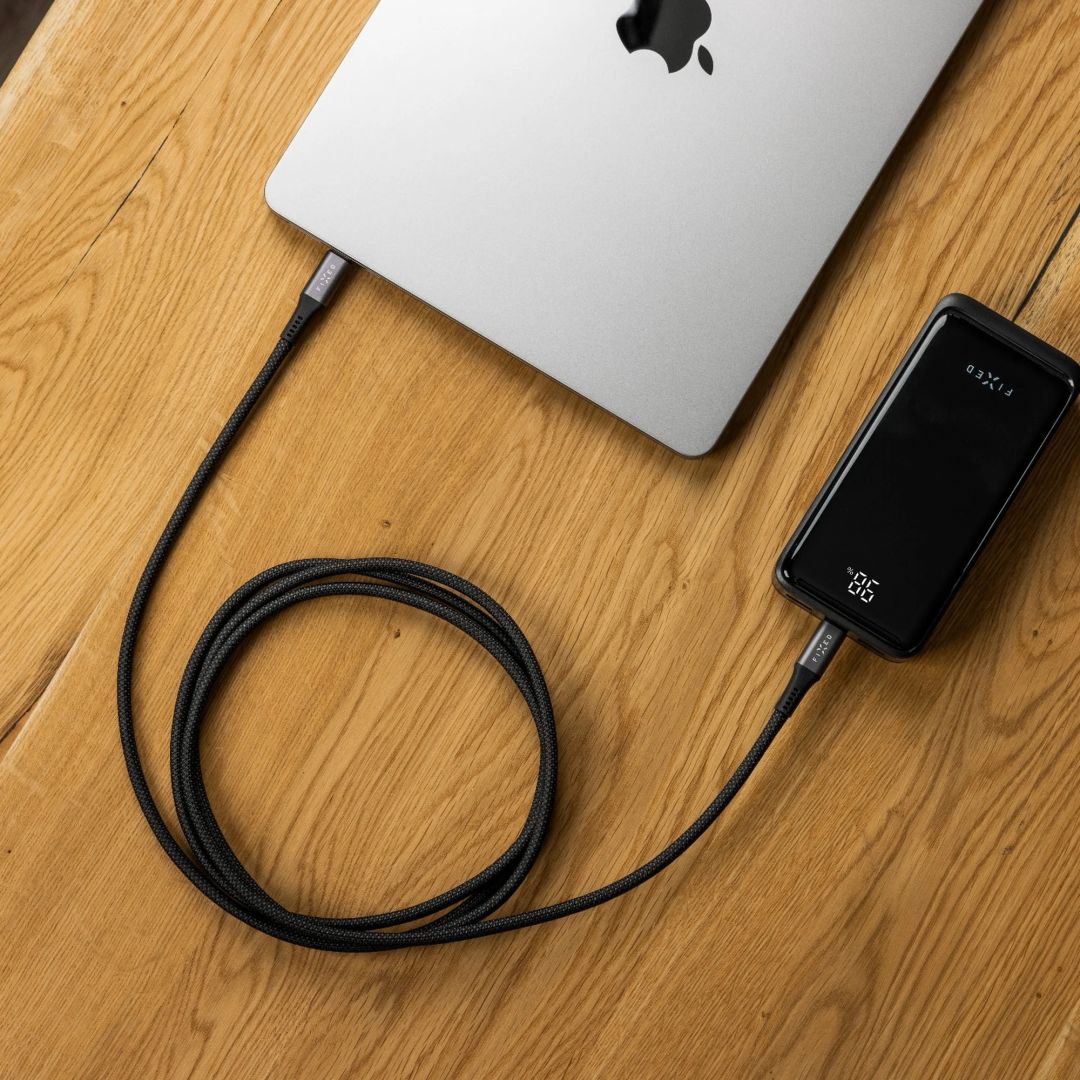 FIXED média kábel USB-C/USB-C PD 3.1 USB4 8K60Hz 240W 2m, fekete
