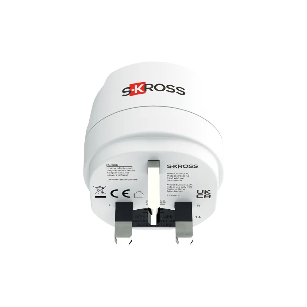 SKROSS Europe to UK 2-Pack Country Travel Adapter
