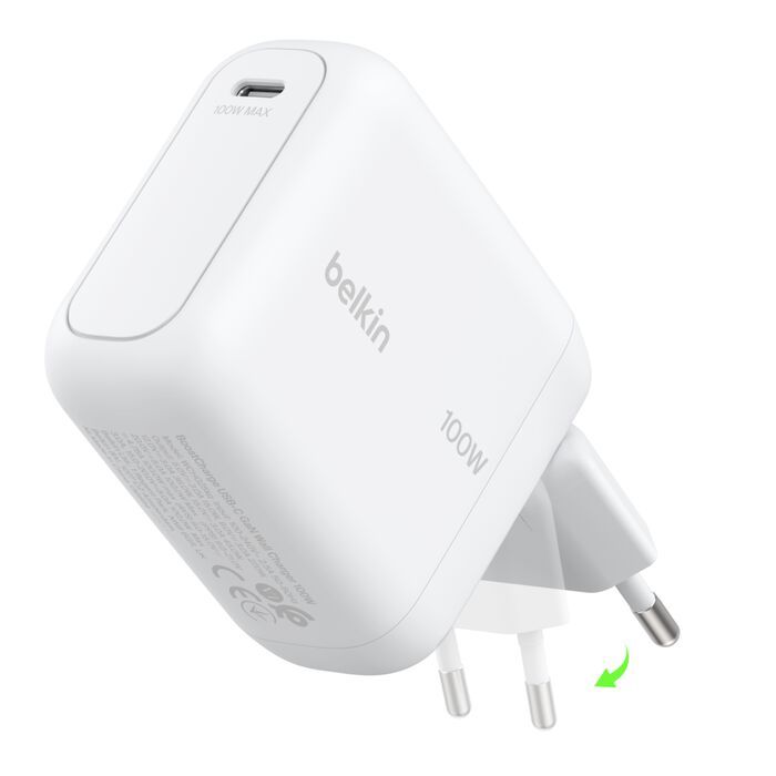 Belkin BoostCharge USB-C-GaN charging adapter White