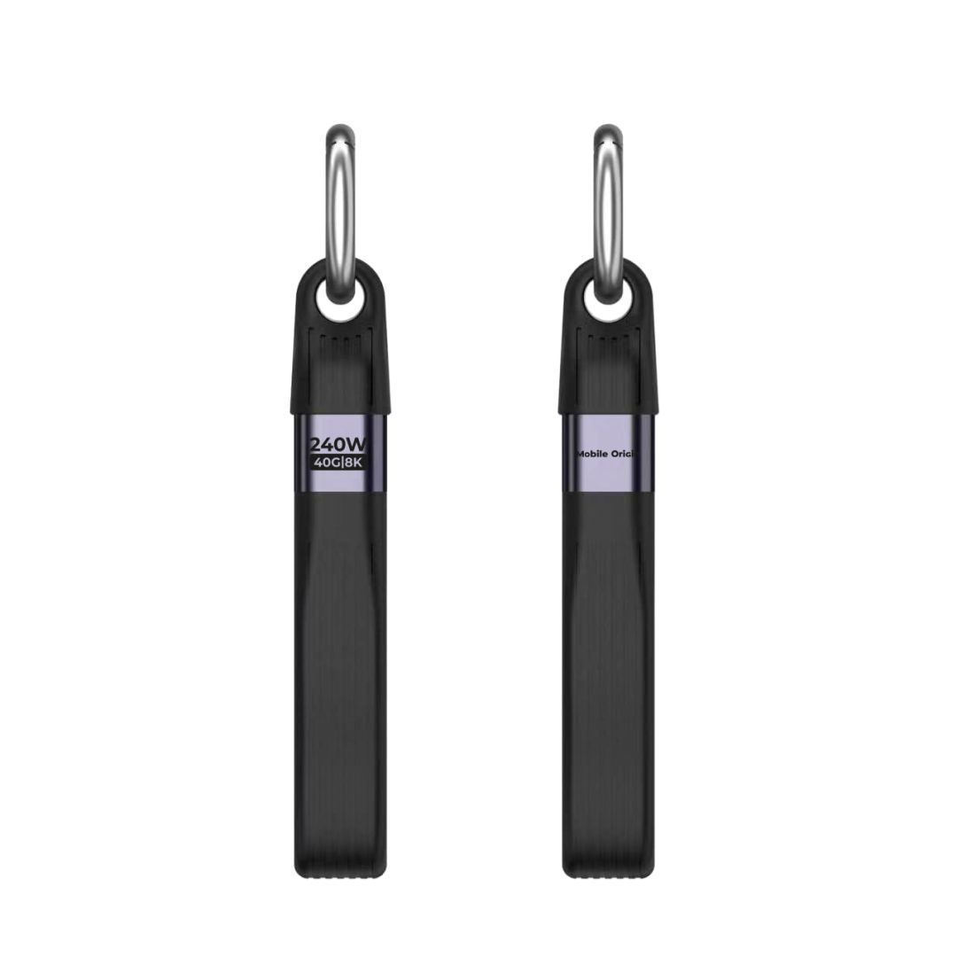 Mobile Origin CB17 240W 40Gbps 8K USB-C Keychain Cable Black