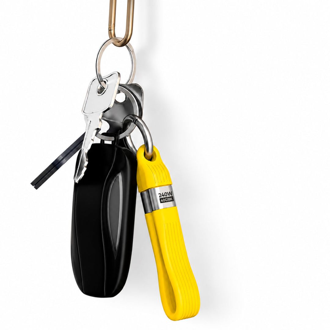 Mobile Origin CB17 240W 40Gbps 8K USB-C Keychain Cable Yellow