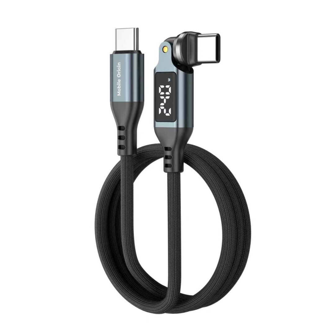 Mobile Origin CB16 240W Display 540° Rotating USB-C to USB-C Cable 1m Black