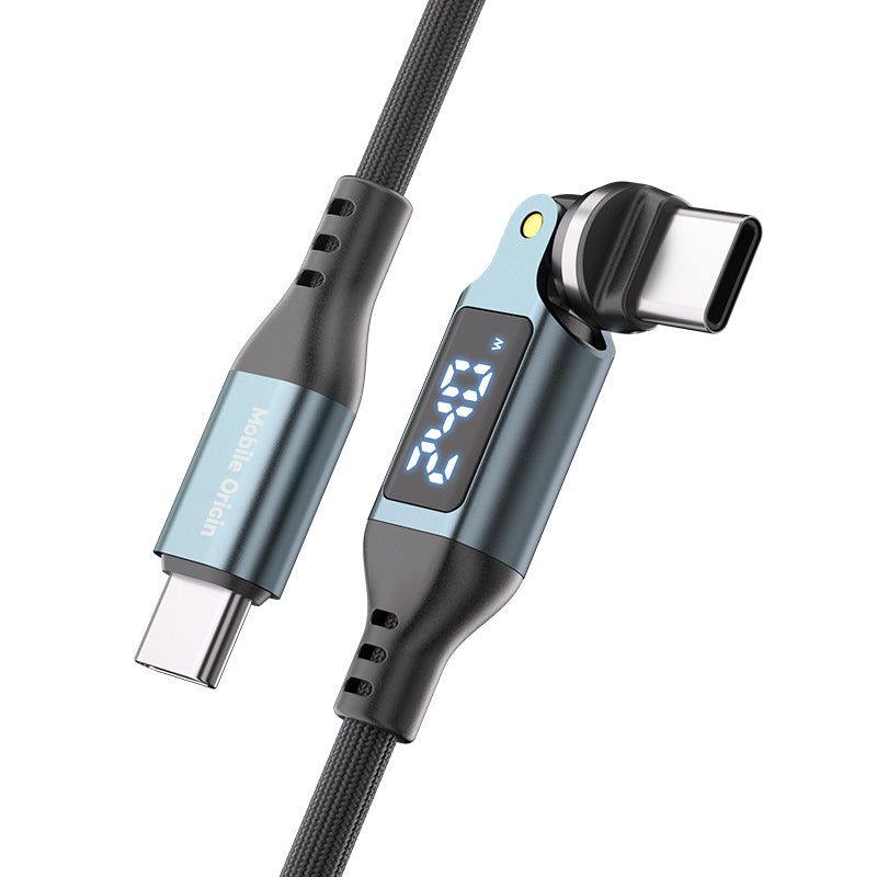 Mobile Origin CB16 240W Display 540° Rotating USB-C to USB-C Cable 1,8m Black