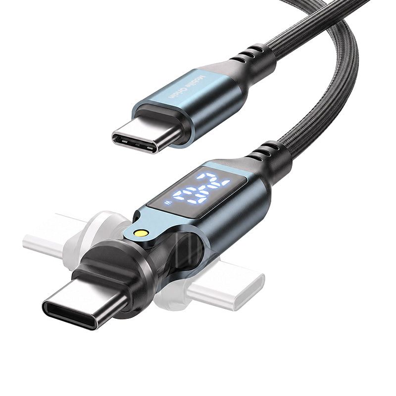 Mobile Origin CB16 240W Display 540° Rotating USB-C to USB-C Cable 1,8m Black