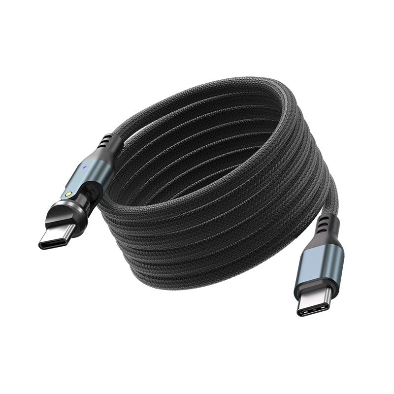 Mobile Origin CB14 240W Magnetic 540° Rotating USB-C to USB-C Cable 1m Space Gray