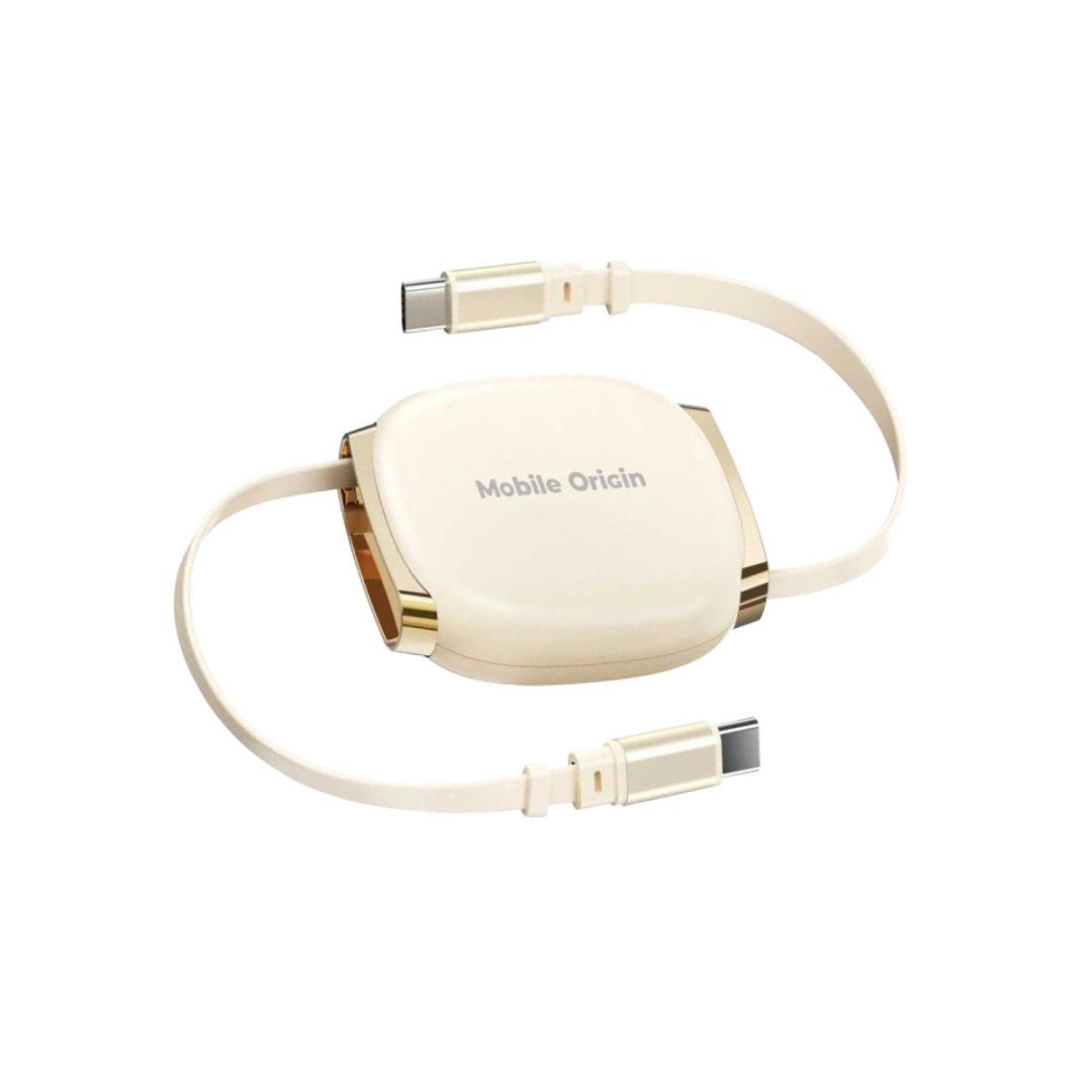 Mobile Origin Mobile Origin 100W Retractable Cable Box USB-C to USB-C CB7 Beige