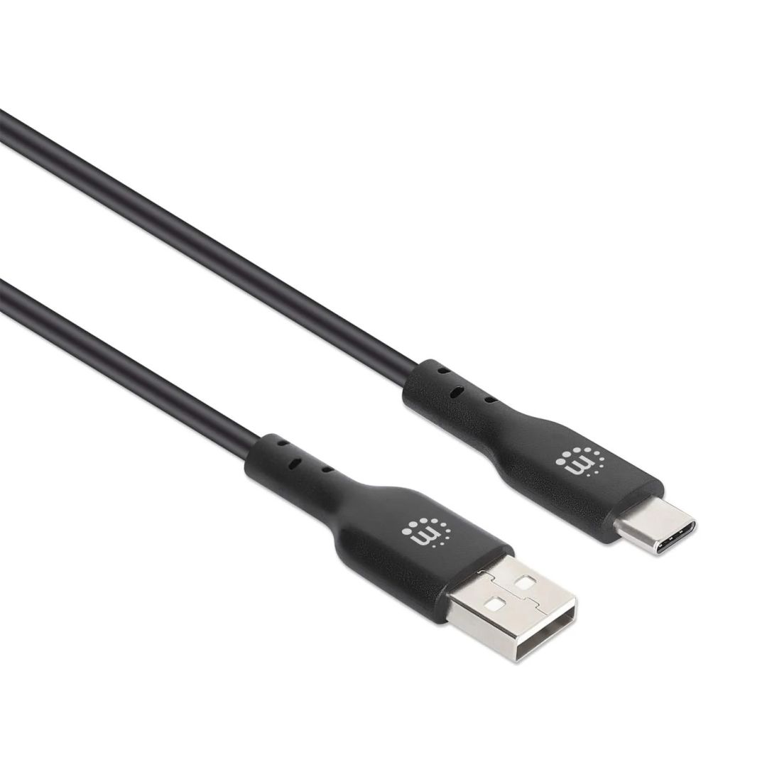 Manhattan USB2.0 Type-A Male to Type-C Male Cable 2m Black