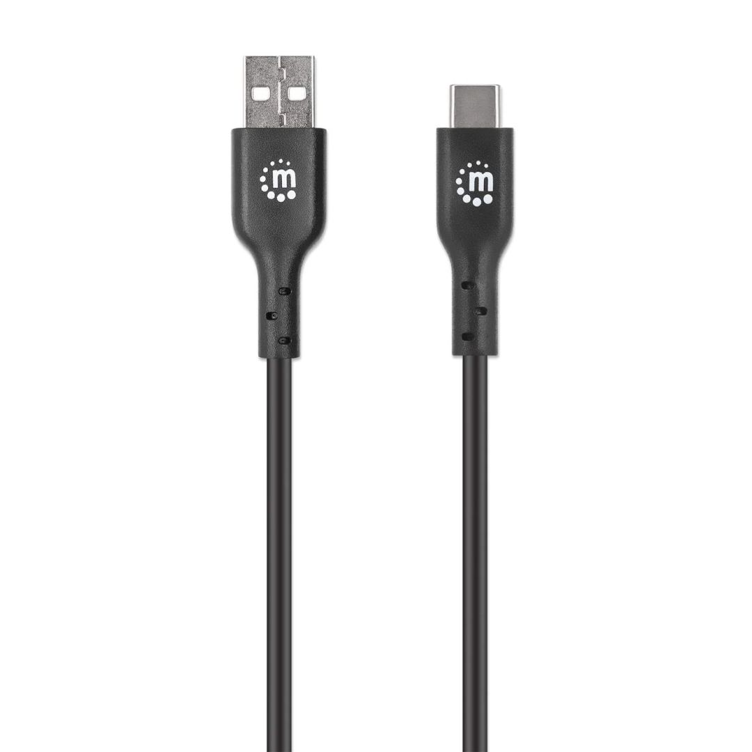 Manhattan USB2.0 Type-A Male to Type-C Male Cable 2m Black