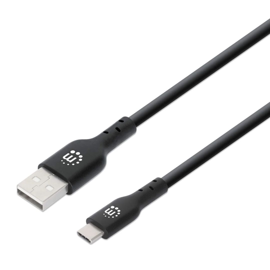 Manhattan USB2.0 Type-A Male to Type-C Male Cable 3m Black
