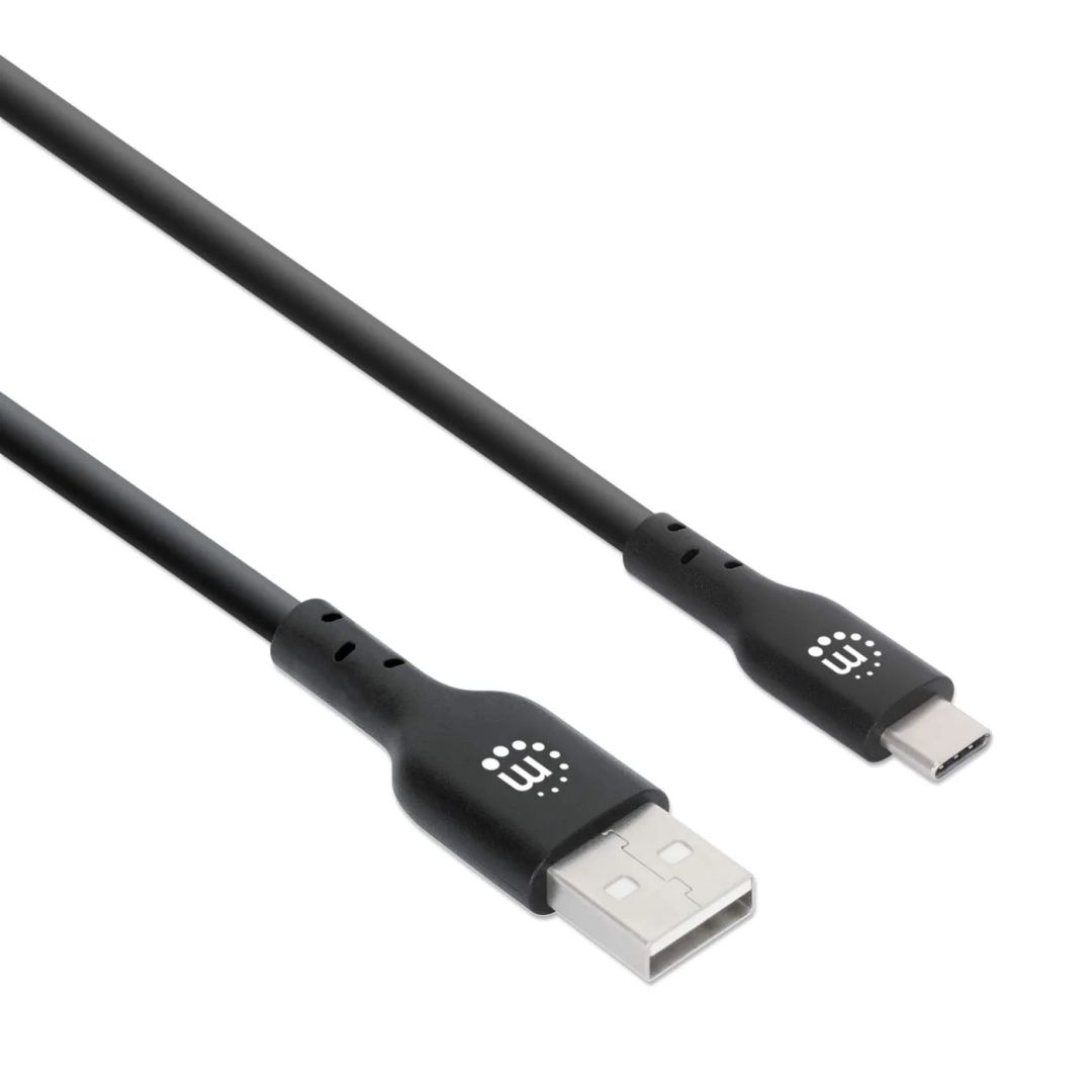 Manhattan USB2.0 Type-A Male to Type-C Male Cable 3m Black