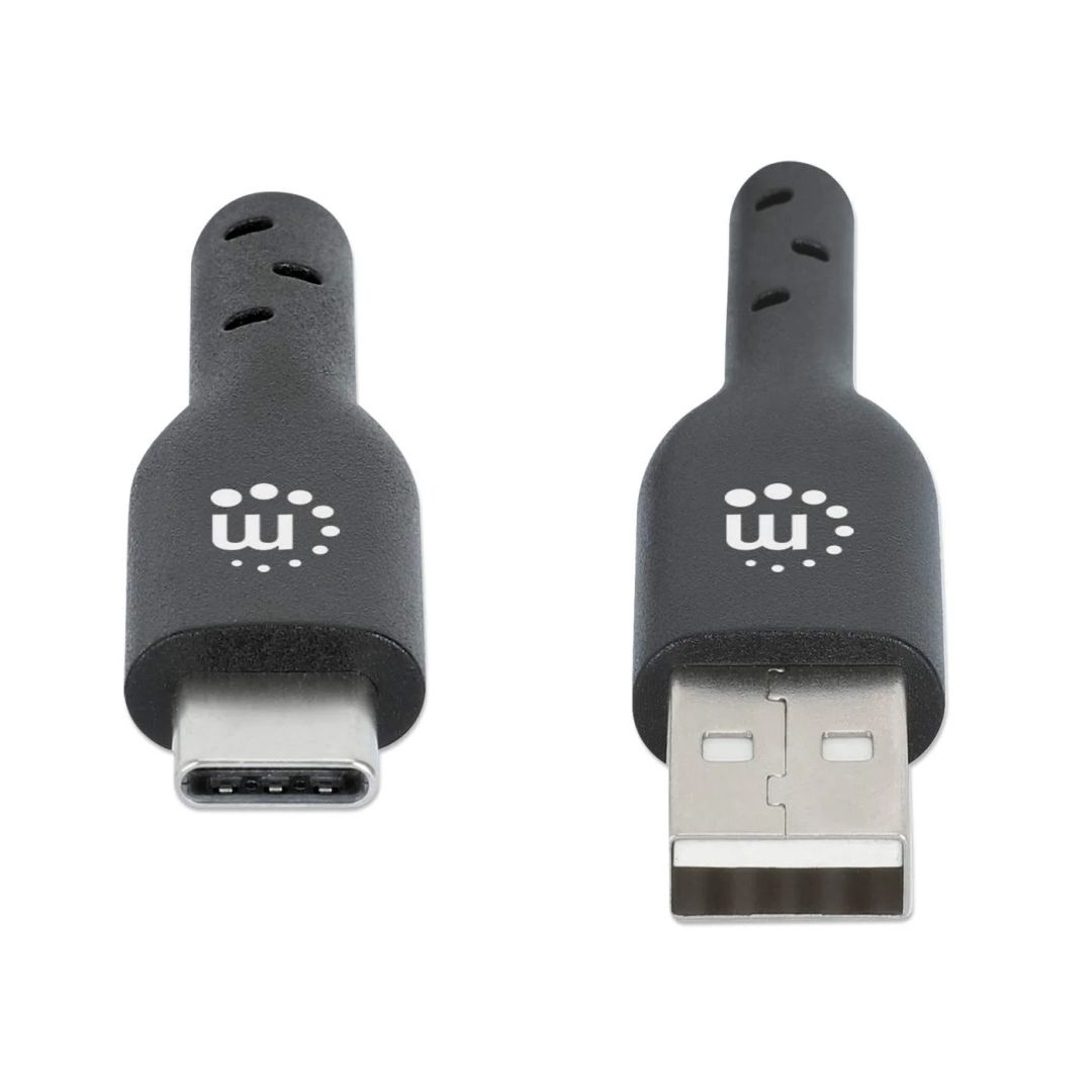 Manhattan USB2.0 Type-A Male to Type-C Male Cable 3m Black