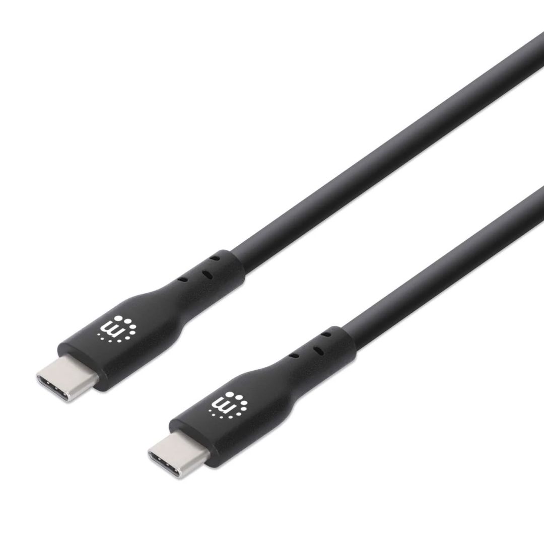Manhattan USB3.2 Gen 2 Type-C Device 4K/60Hz 60W Cable 0,5m Black