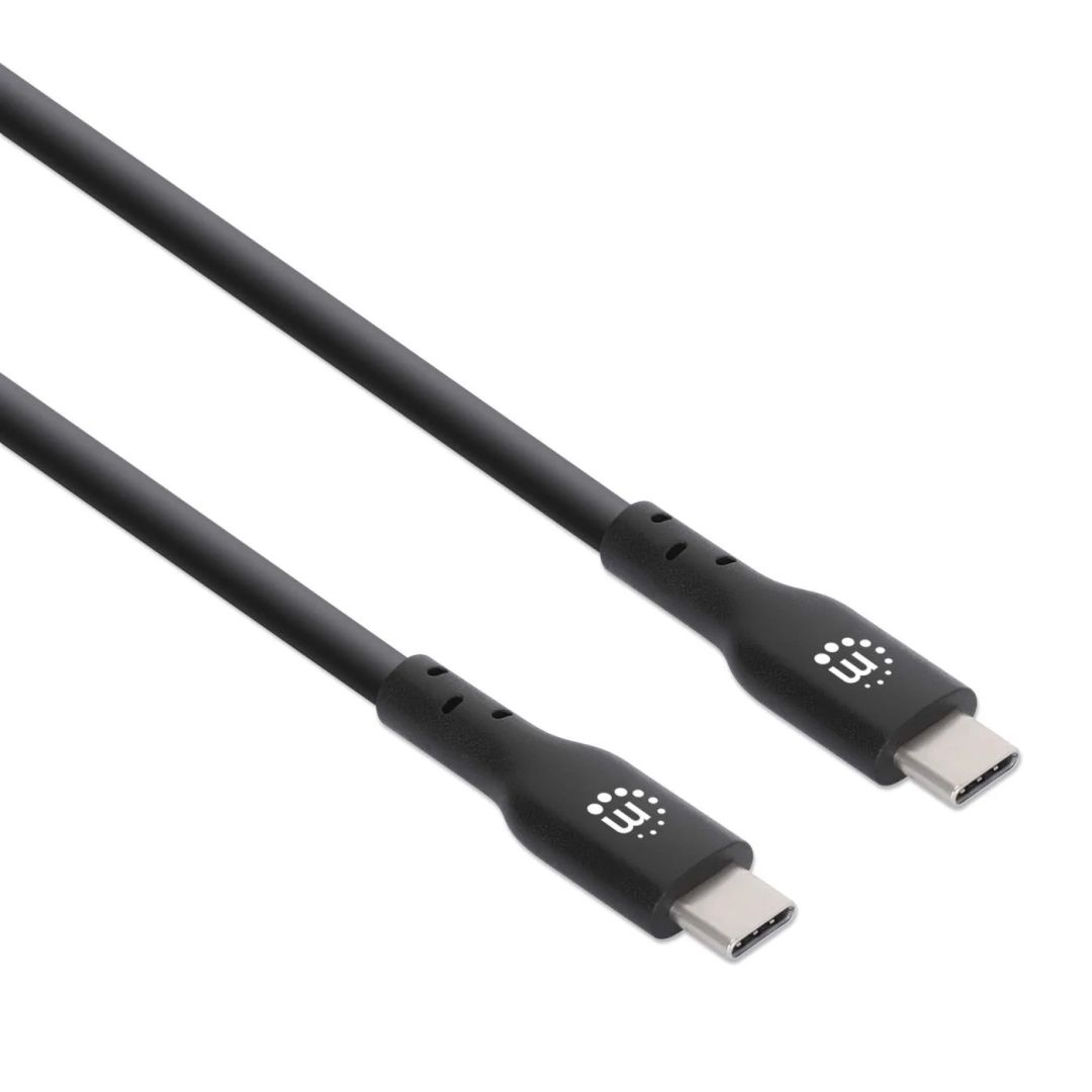 Manhattan USB3.2 Gen 2 Type-C Device 4K/60Hz 60W Cable 0,5m Black