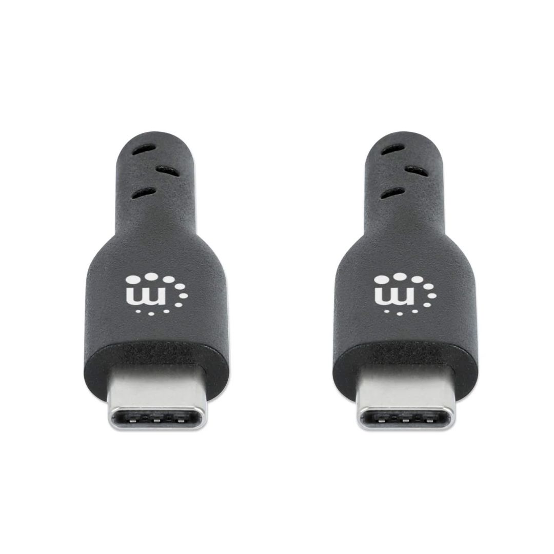 Manhattan USB3.2 Gen 2 Type-C Device 4K/60Hz 60W Cable 0,5m Black