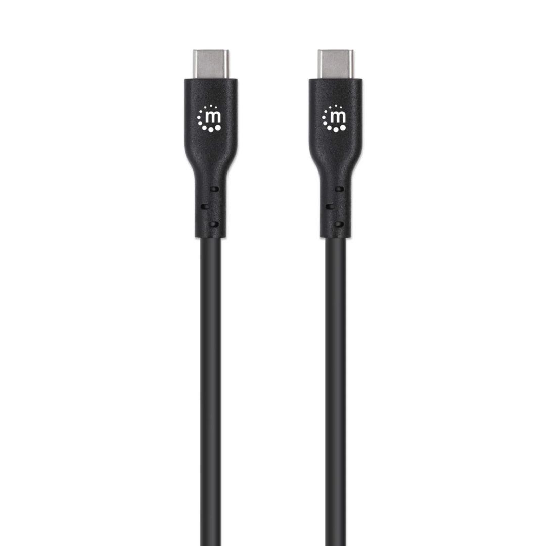 Manhattan USB3.2 Gen 2 Type-C Device 4K/60Hz 60W Cable 0,5m Black