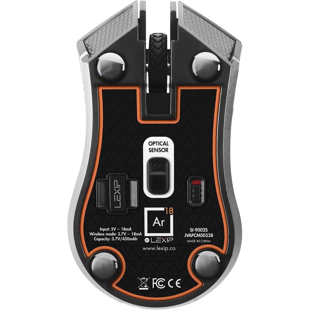 Lexip AR18 Aero Speed Wireless Gaming Mouse Black