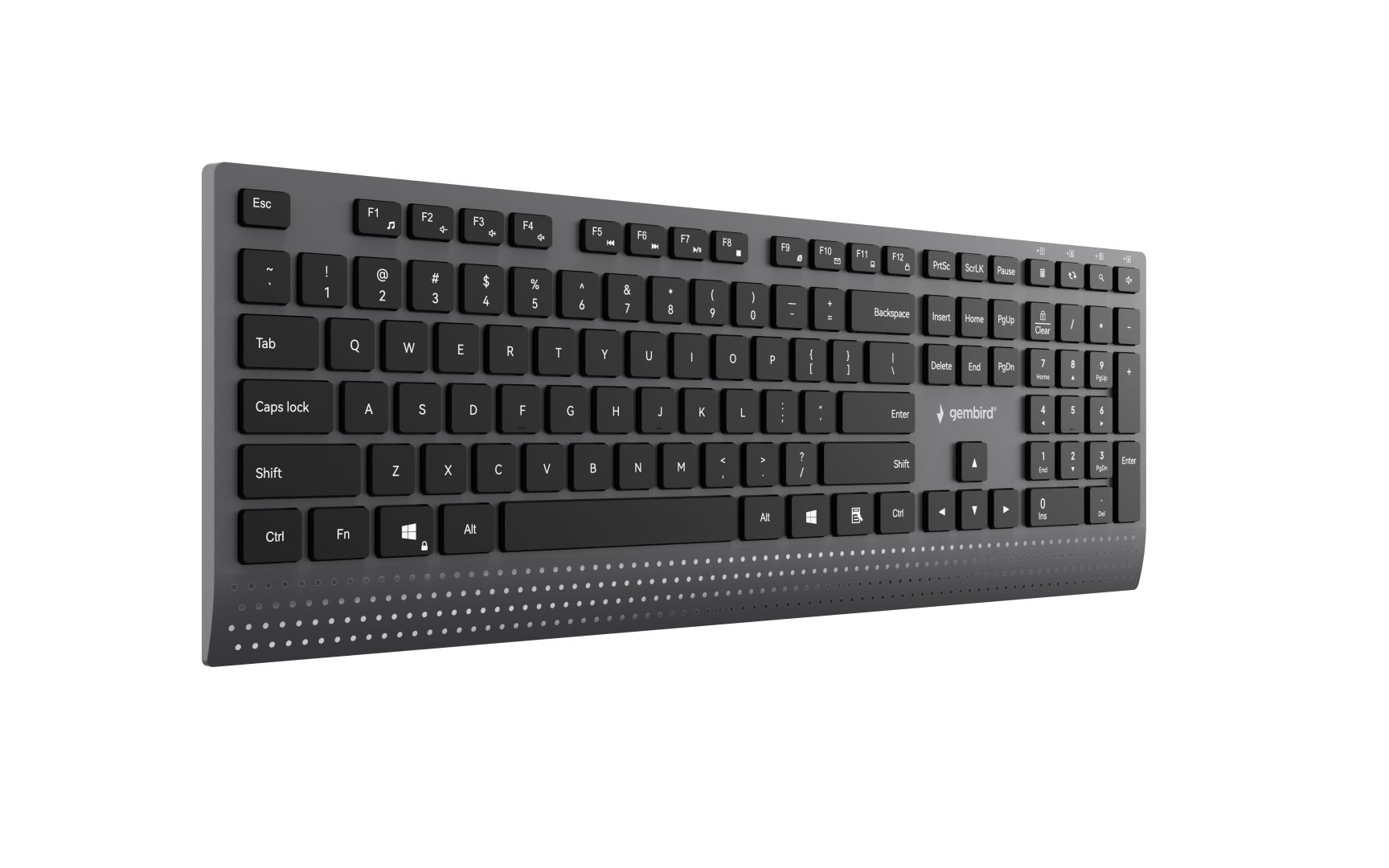 Gembird KB-MCH-06 Slim Wired Multimedia Keyboard Black US 