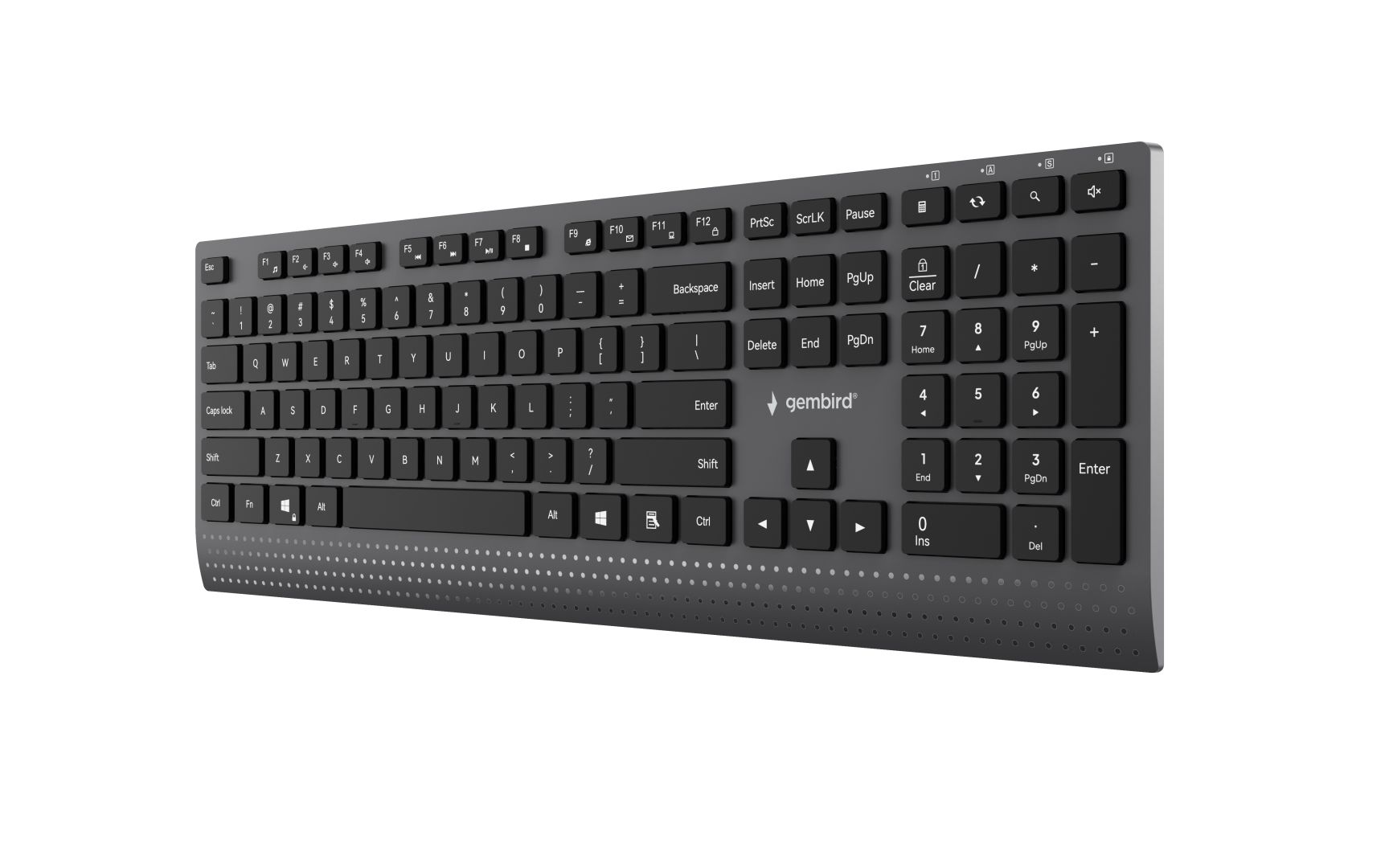 Gembird KB-MCH-06 Slim Wired Multimedia Keyboard Black US 