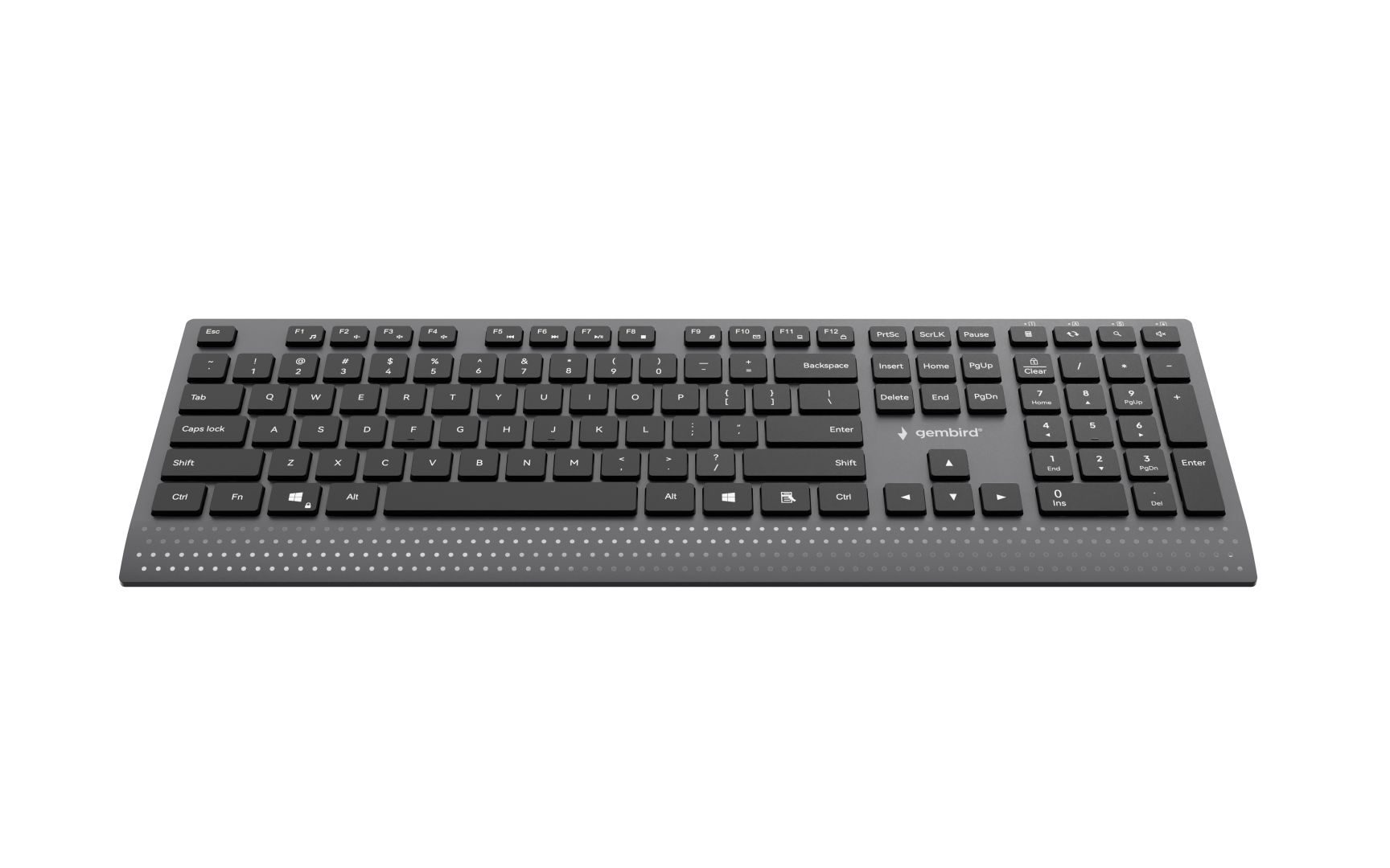 Gembird KB-MCH-06 Slim Wired Multimedia Keyboard Black US 