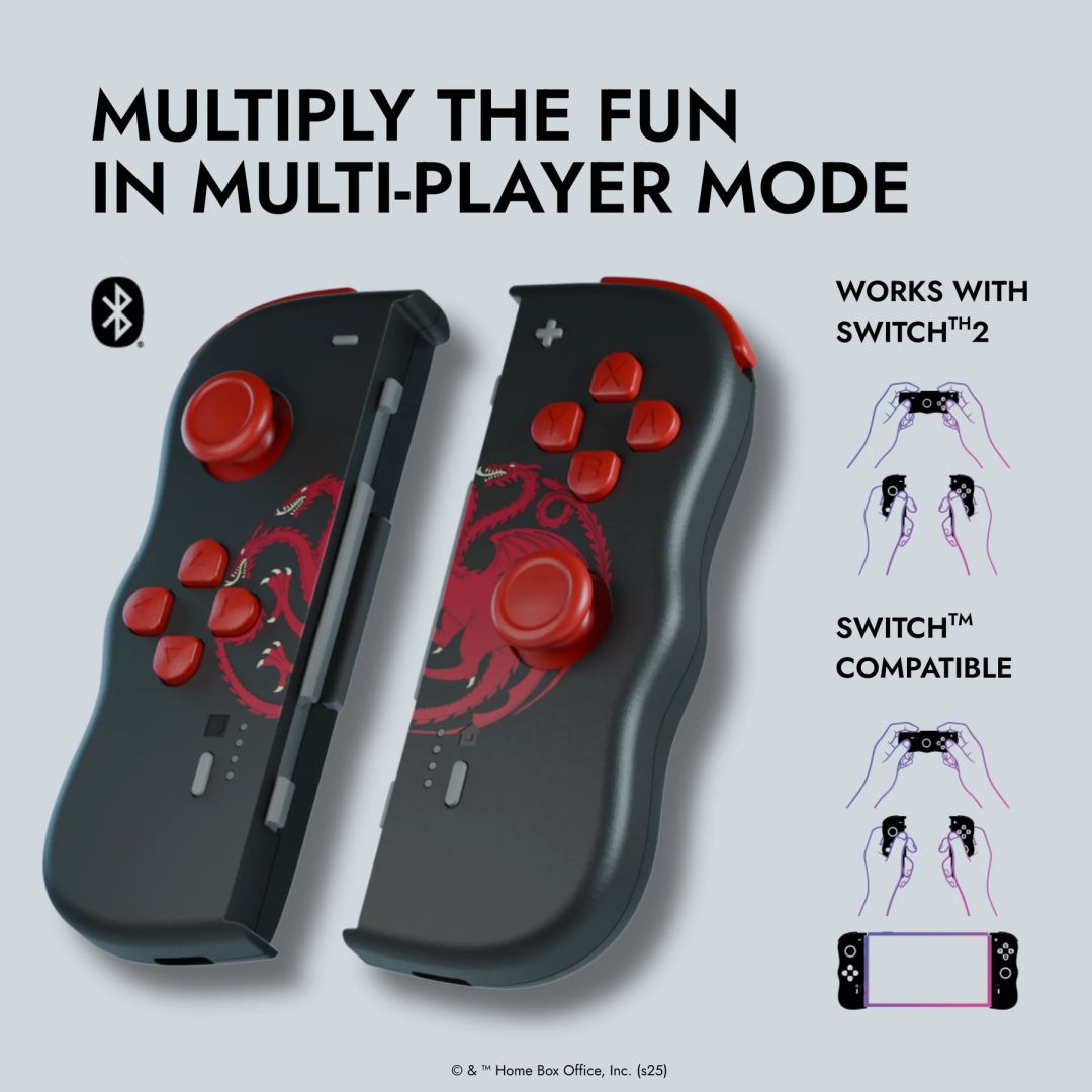 Lexip Twinpads Bluetooth Gamepad Game of Thrones Targaryen Black